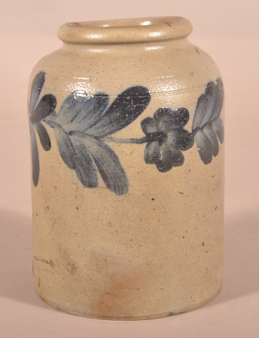 1/2-Gallon Stoneware Crock Attributed to Remmey. (1 of 3)