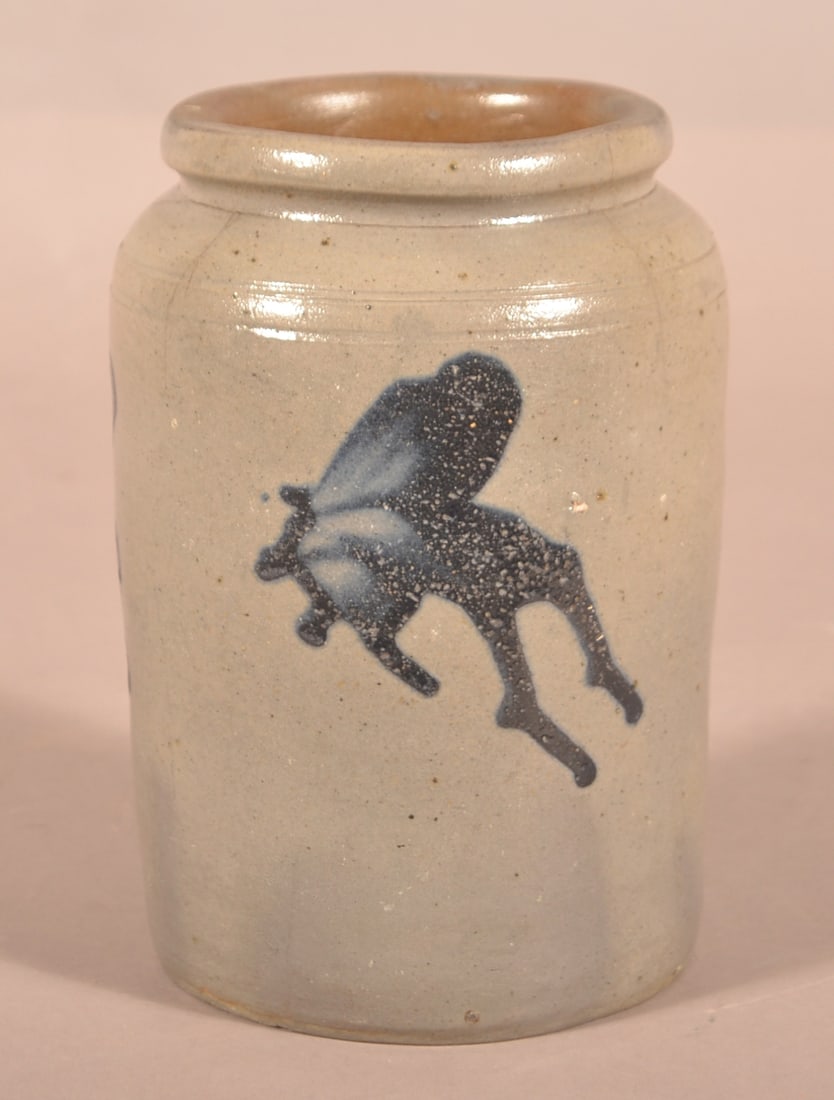 Quart Stoneware Crock Attributed to Remmey. (1 of 3)