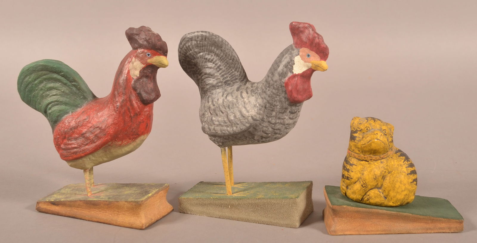 Three Paper Mache Squeaker Toys by David Beasley. (1 of 3)
