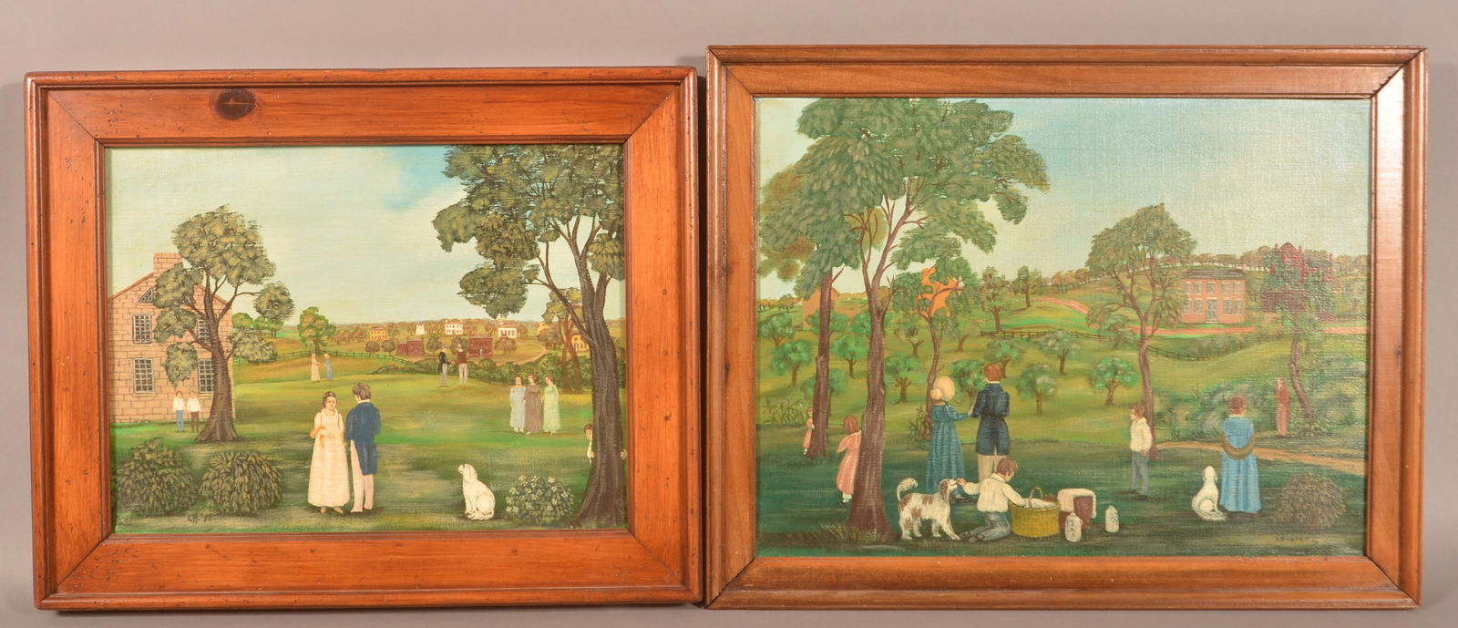 Two Contemporary Oil Paintings Signed L. Hudna II. (1 of 3)