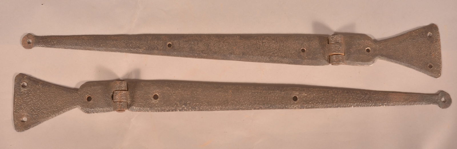Set of 19th C. Berks Co., PA Wrought Iron Hinges. (1 of 3)
