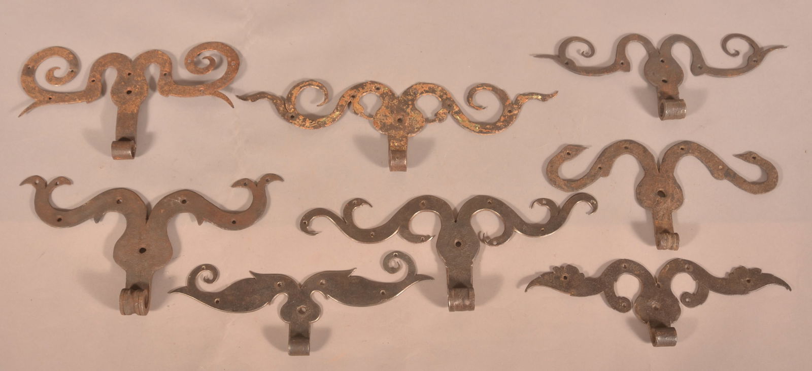 Collection of PA Antique Moravian Hinges. (1 of 3)