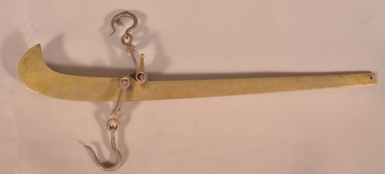 19th C. Small Signed L Locke Brass Beam Scale. (1 of 4)