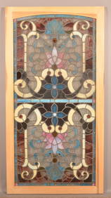 Large Leaded Stained Glass Window. (1 of 4)