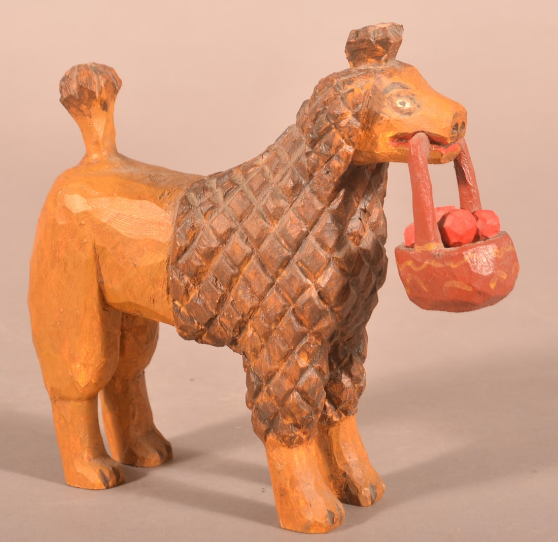 Strawser 2001 Folk Art Schimmel-Type Poodle. (1 of 3)