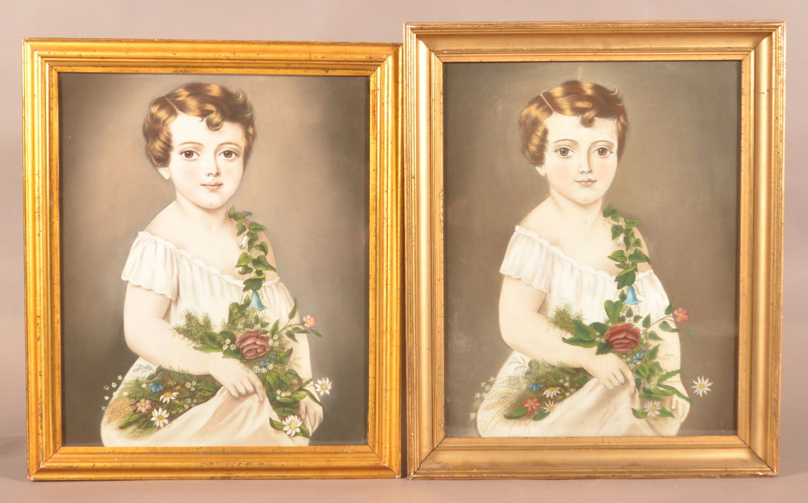 Two Pastel Portraits of a Young Girl. (1 of 4)