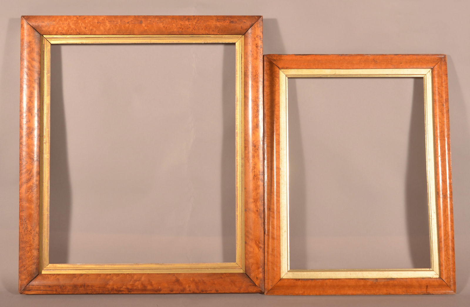 Two 19th C. Bird's Eye Maple Picture Frames. (1 of 2)