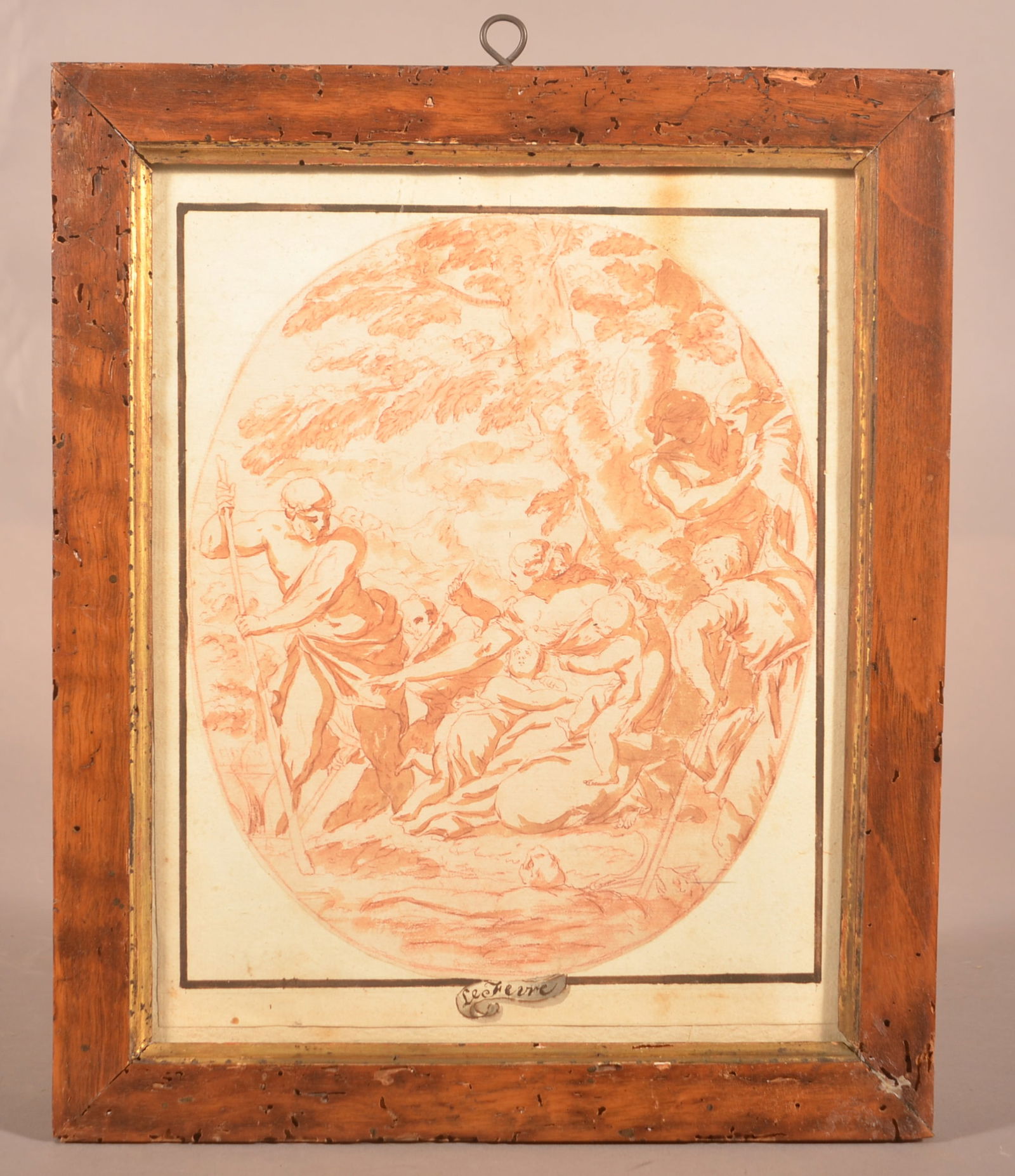 French Old Masters Sanguine Drawing. (1 of 3)