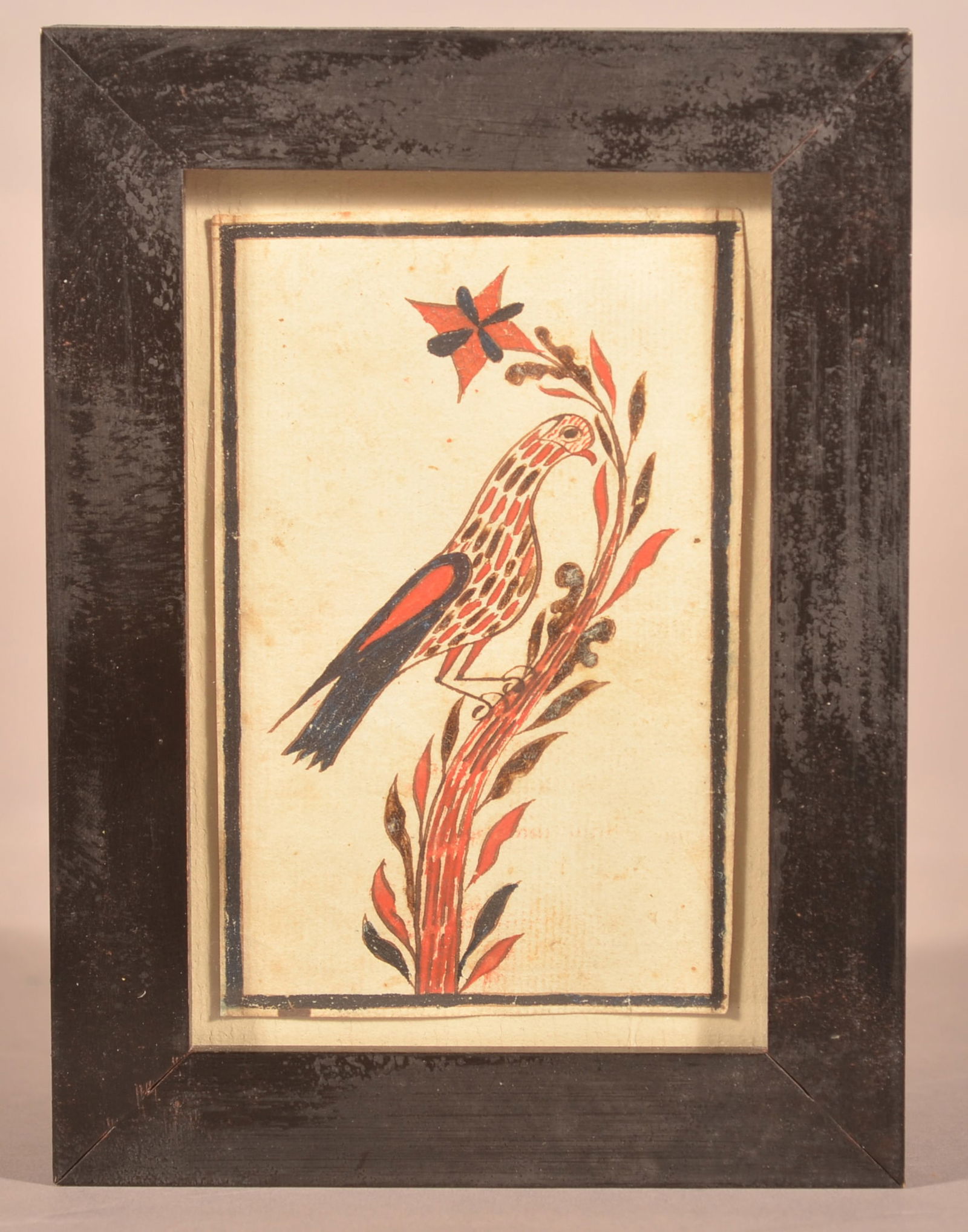 Fraktur Bookplate Attributed to George Gerhart. (1 of 4)