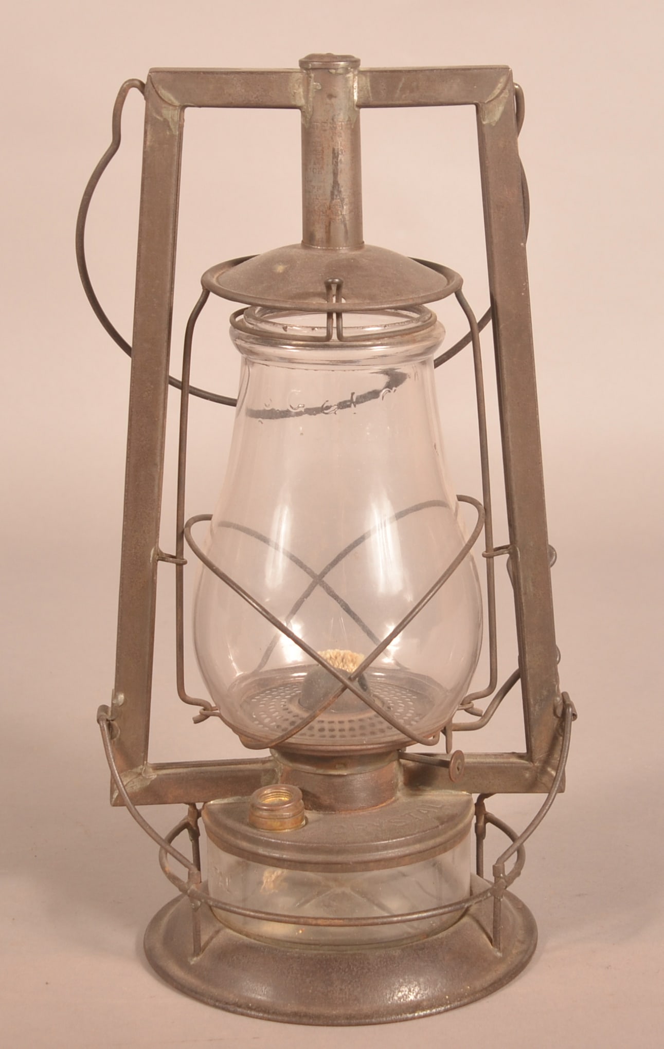 S.G. & L. Co. "Crystal" Tin Tubular Lantern. (1 of 3)