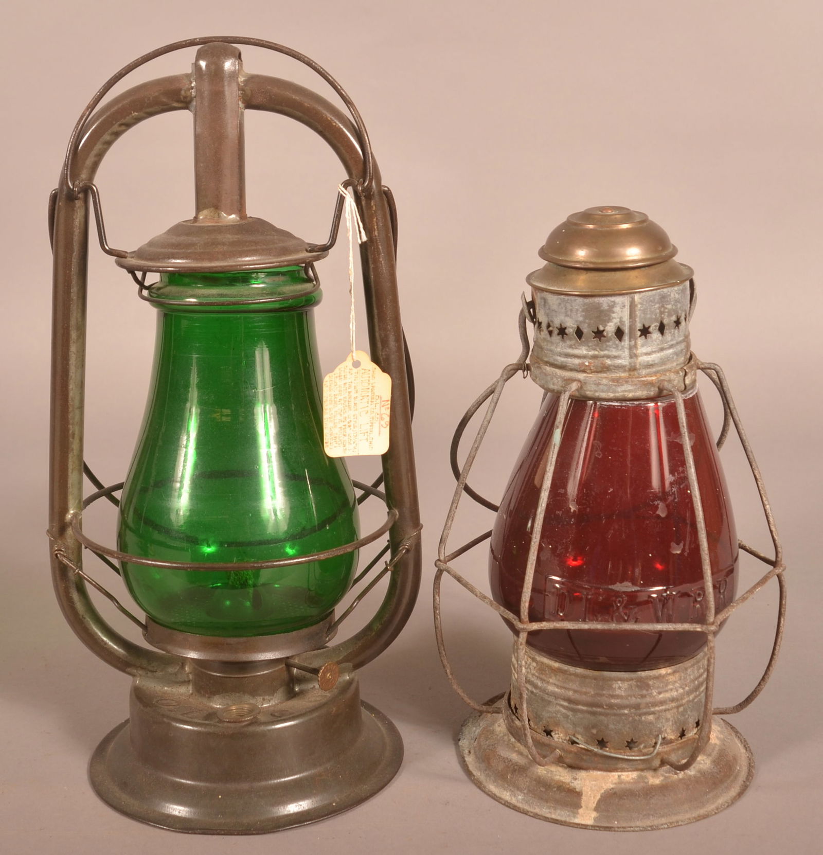 Two Various Antique Tin Lanterns. (1 of 5)