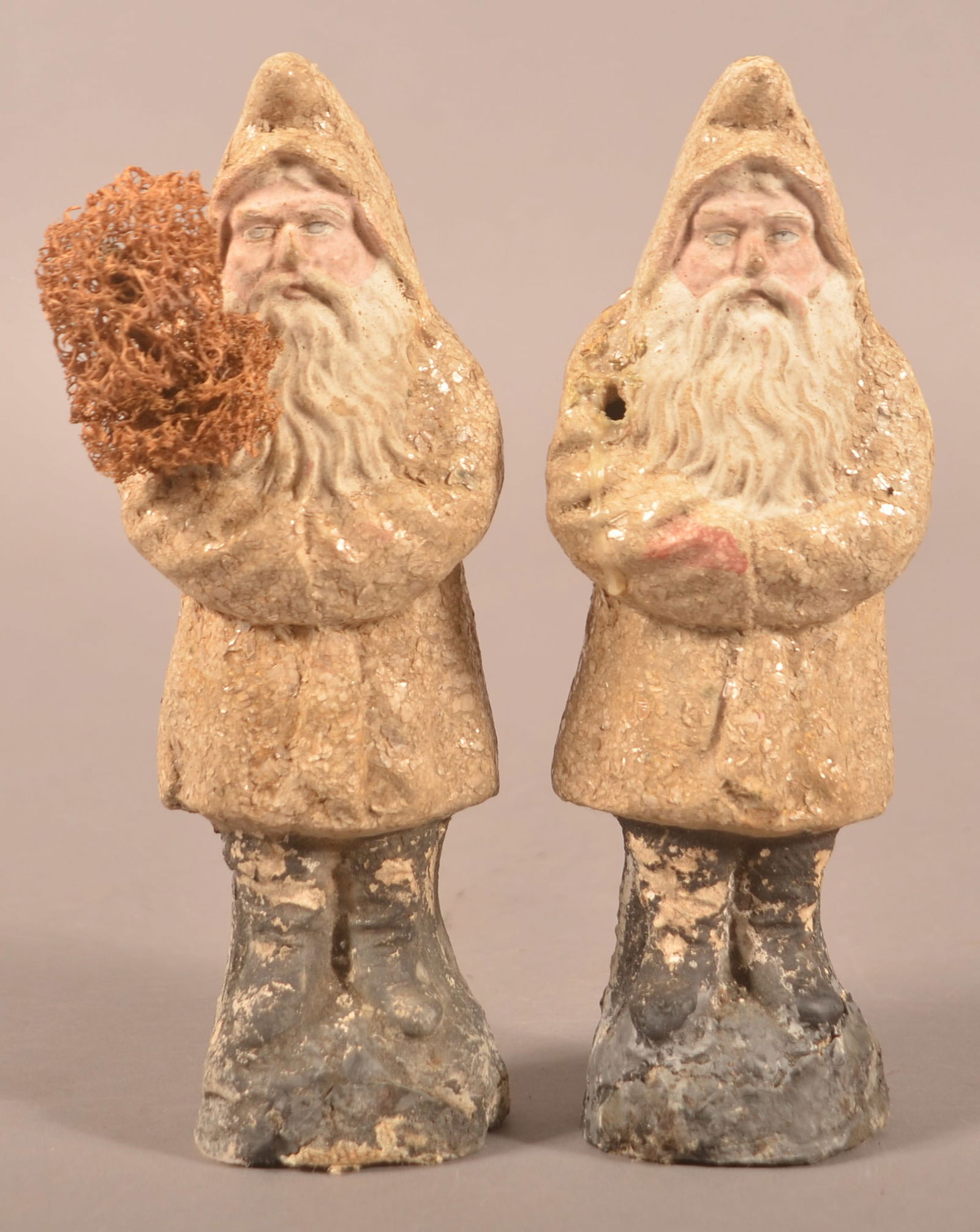 Pair of Antique Paper Mache Belsnickels. (1 of 3)