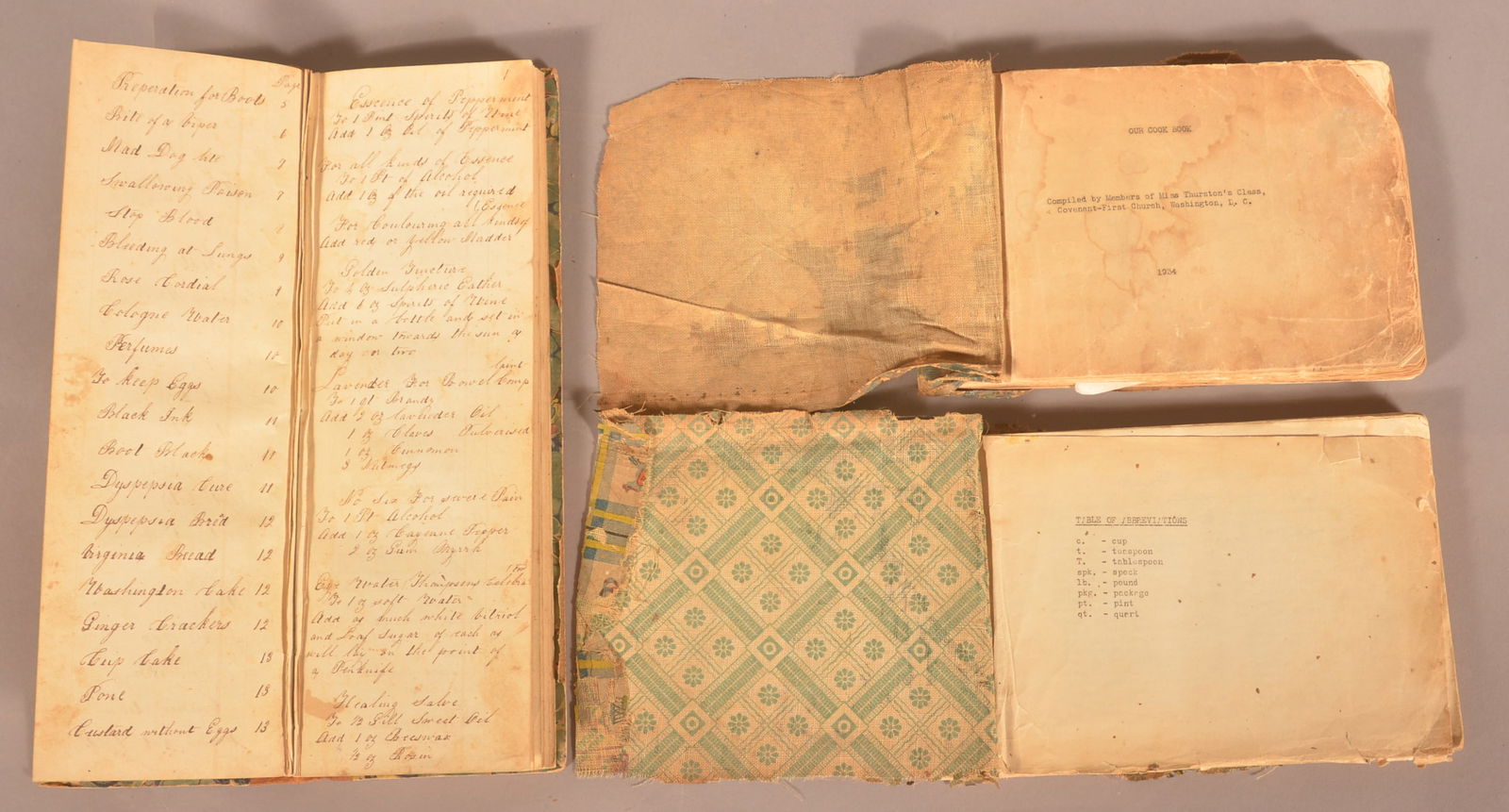 Antique Cooking Recipe and Remedies Books. (1 of 4)