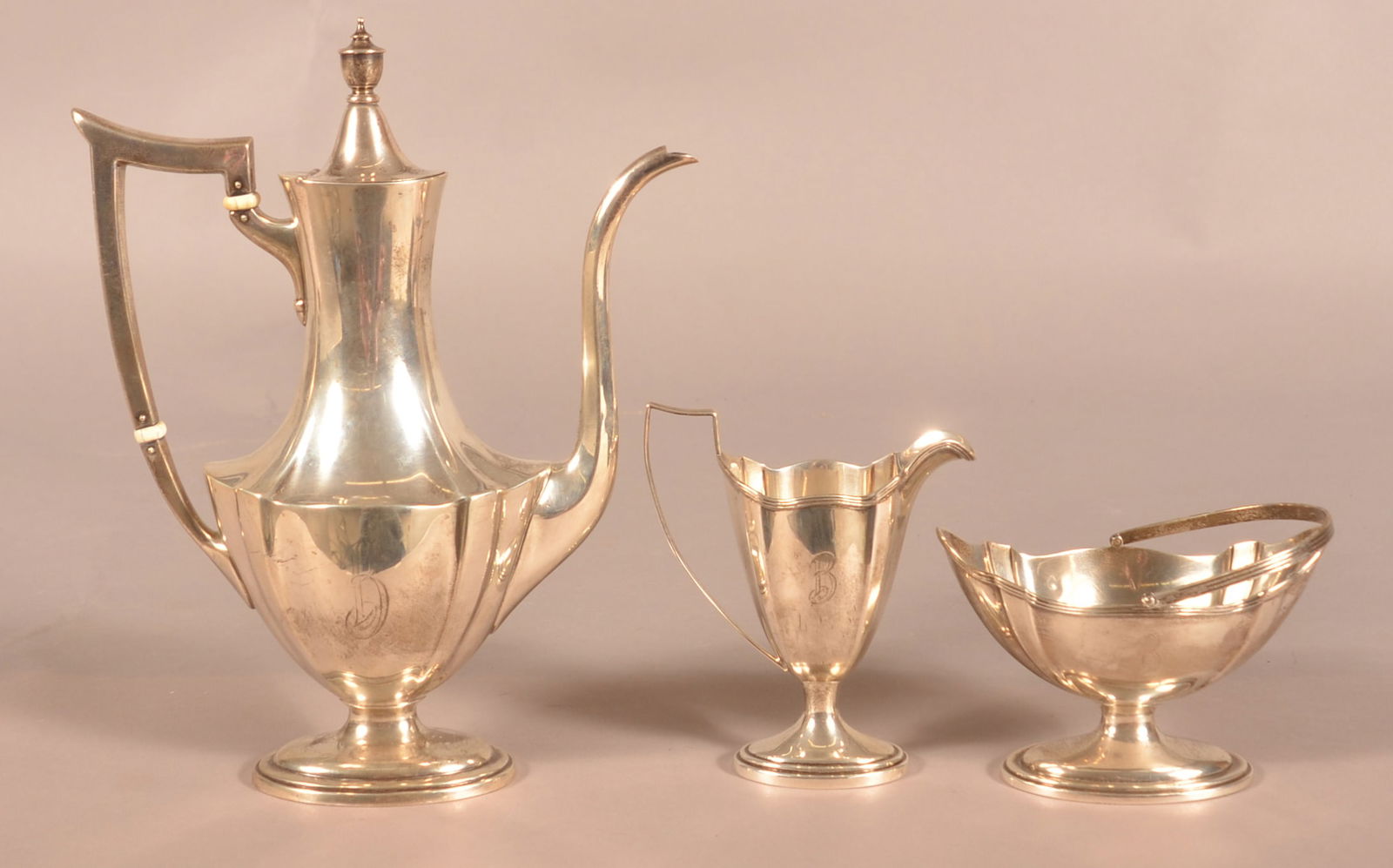 Three Pieces of Sterling Silver Marked Gorham. (1 of 4)