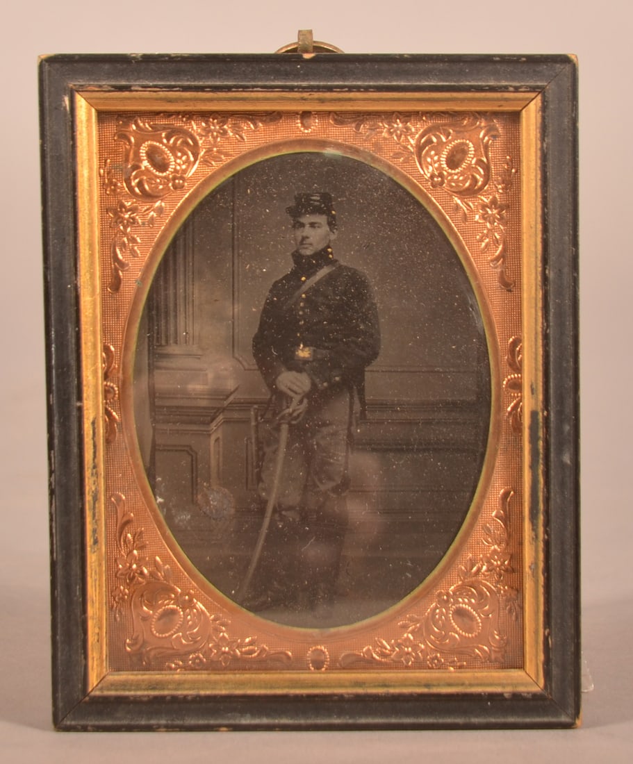 1/4-Plate Tintype U.S. Civil War Union Soldier. (1 of 3)