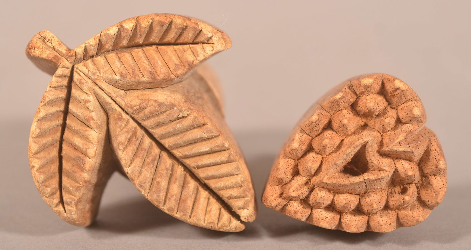 Antique Heart and Leaf-Form Butter Prints. (1 of 4)