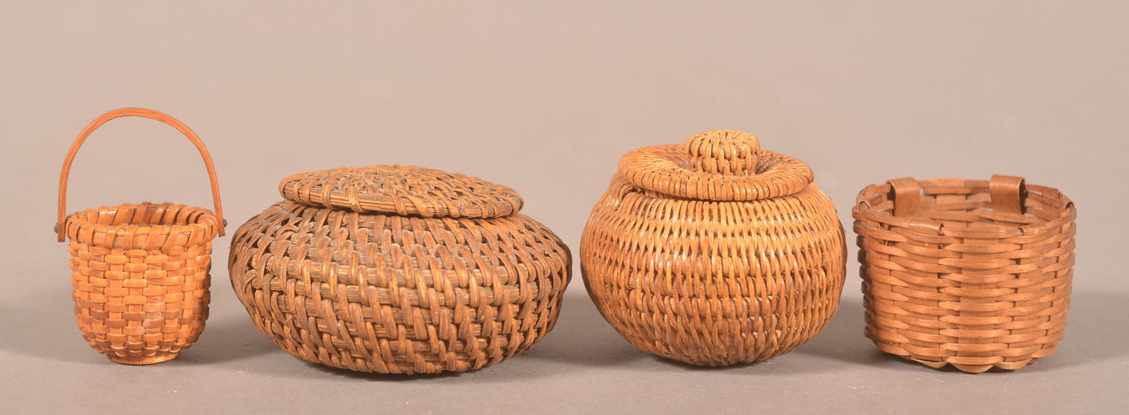 Four Antique/Vintage Miniature Baskets. (1 of 3)