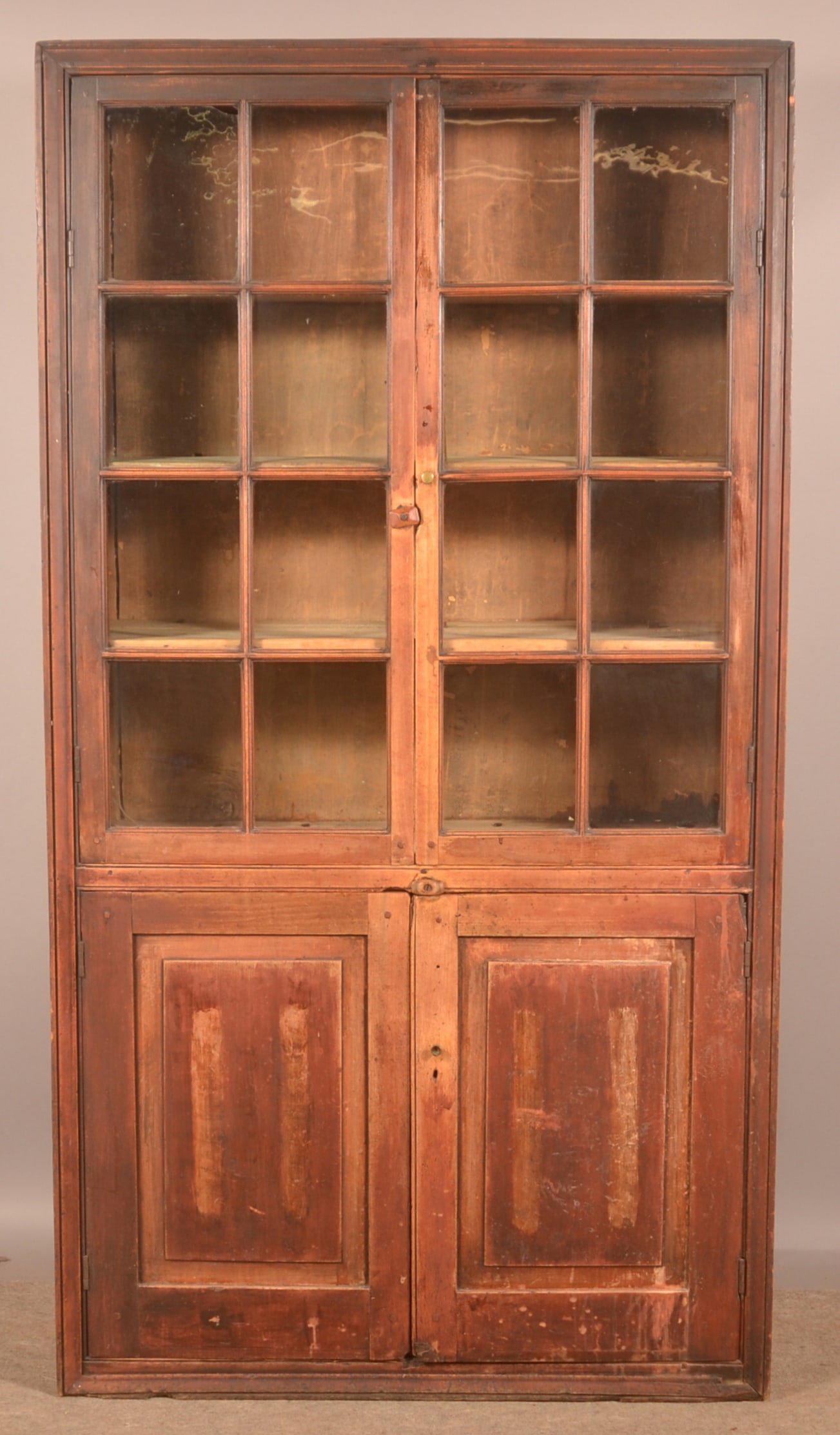 Ohio 19th Century Cherry Wall Cupboard. (1 of 4)