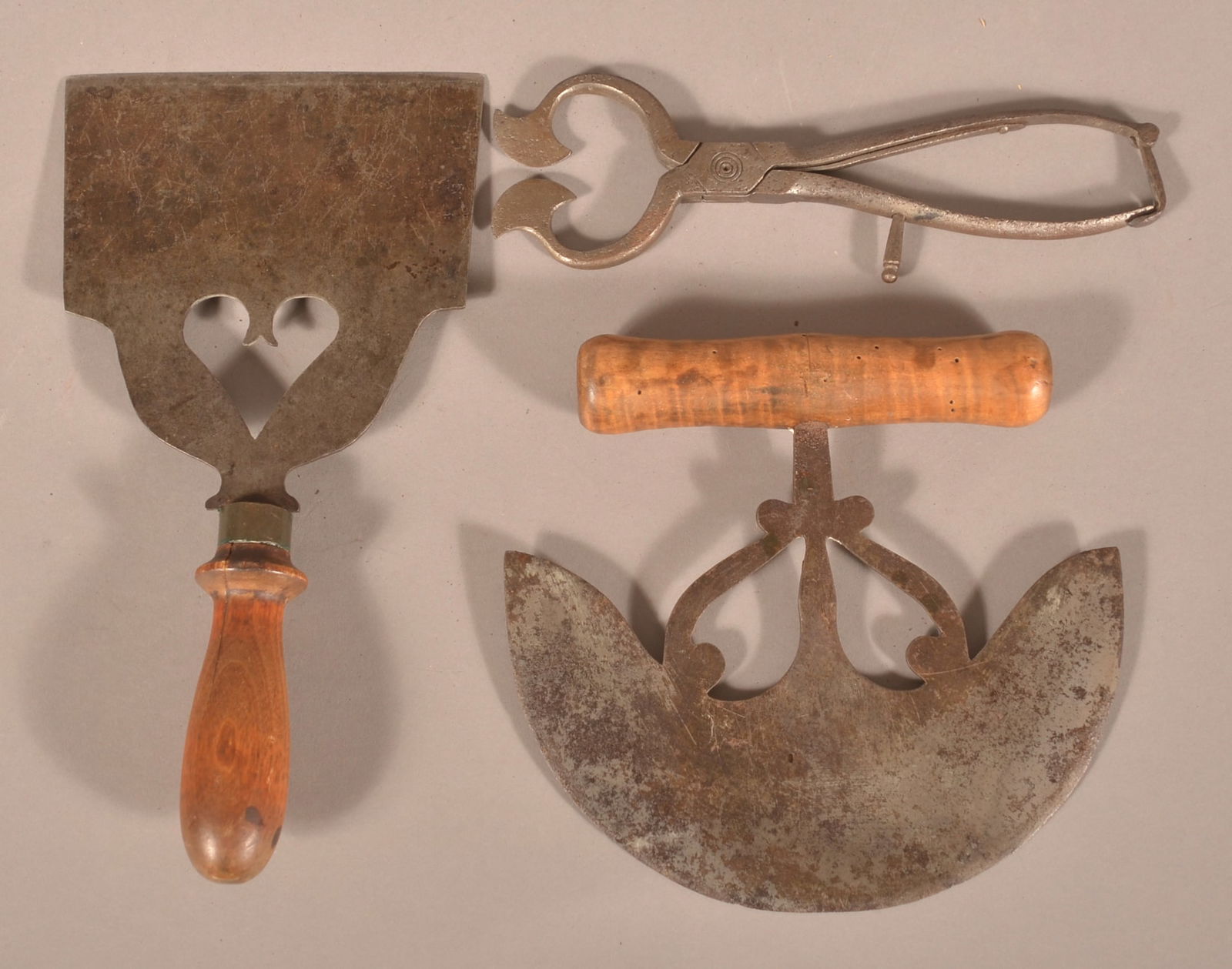 Two Wrought Iron Food Choppers & Sugar Cutters. (1 of 2)