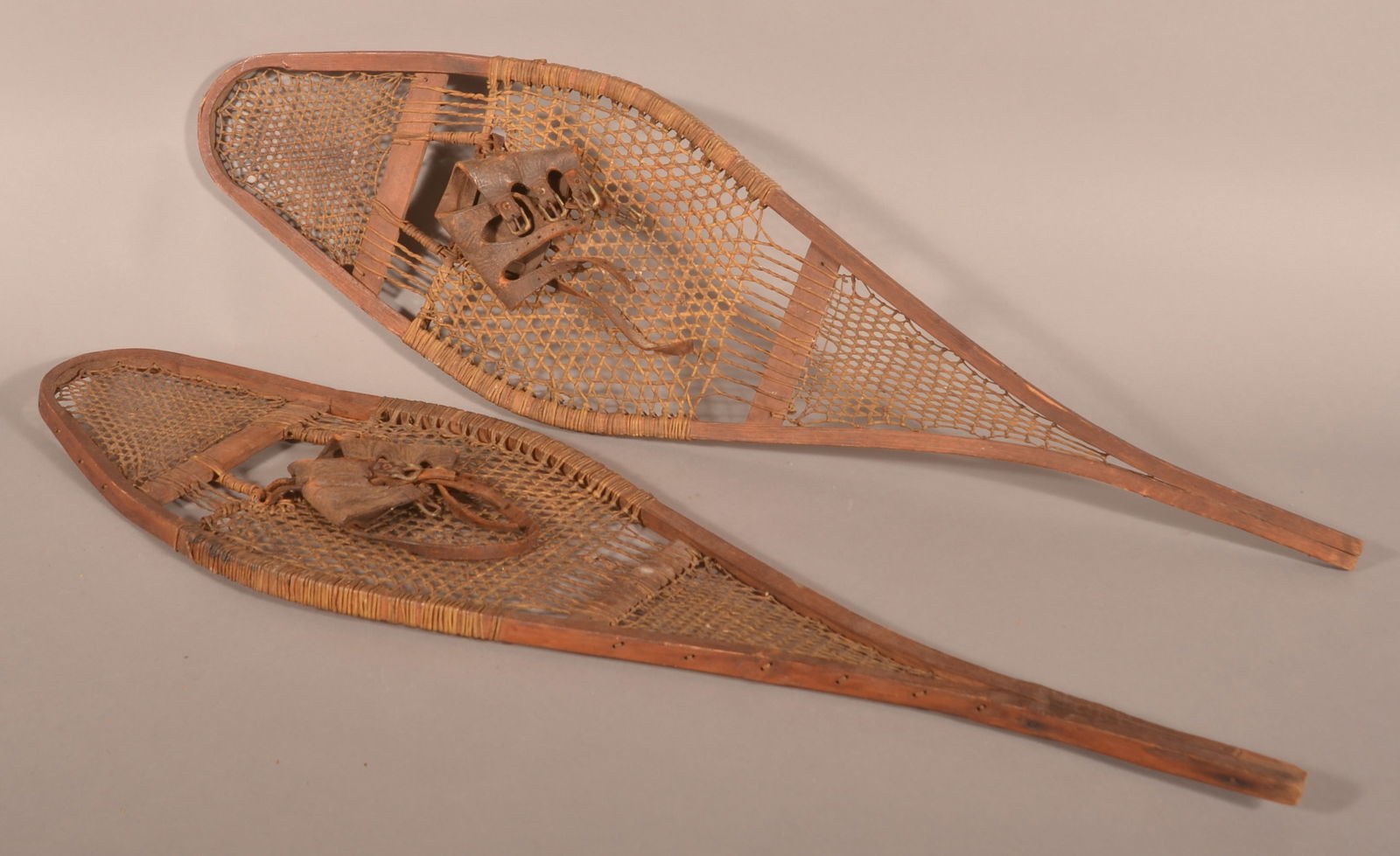 Pair of Antique Rawhide Snowshoes. (1 of 2)