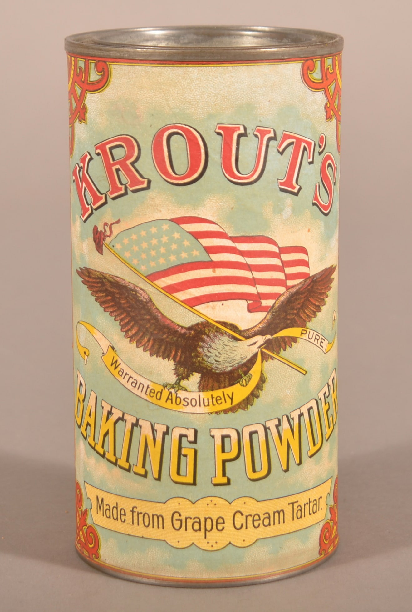Rare Krout's Baking Powder Tin. (1 of 5)