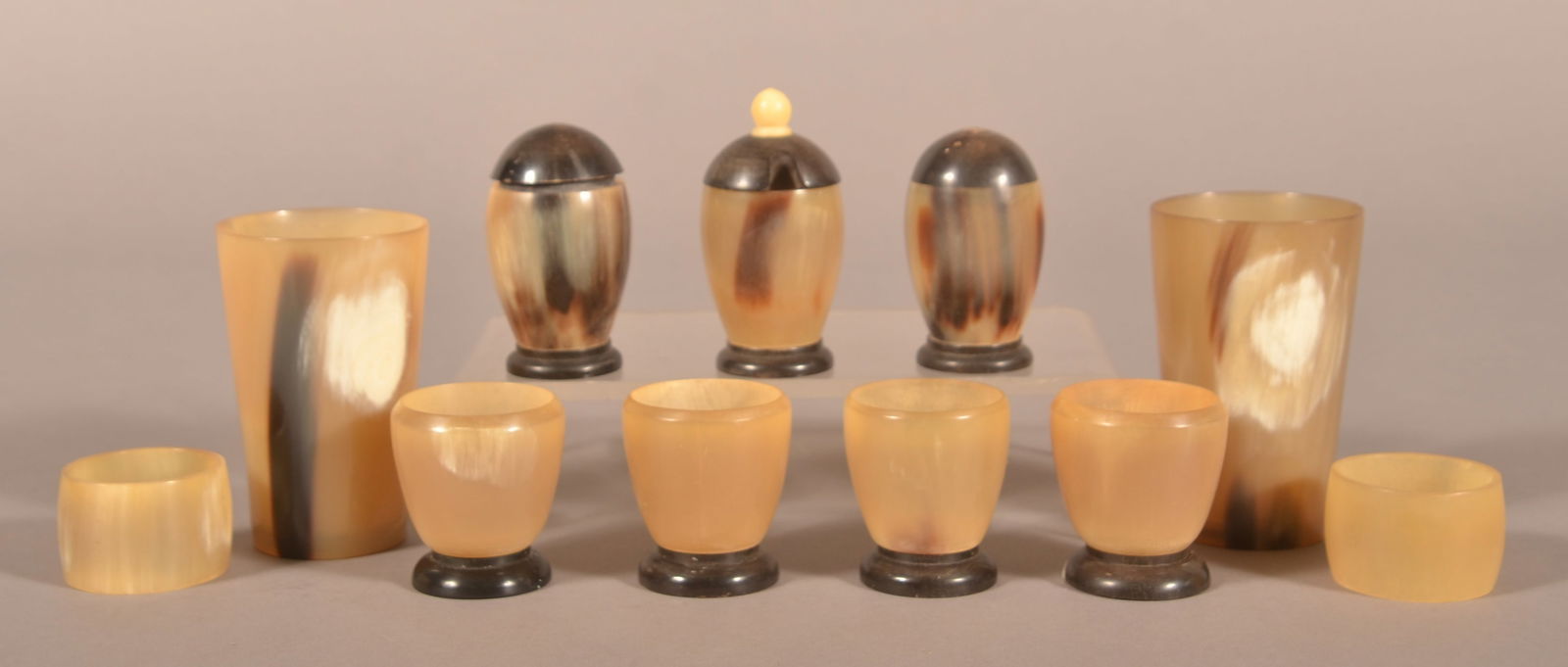 Lot of Vintage Horn Utilitarian Wares. (1 of 2)