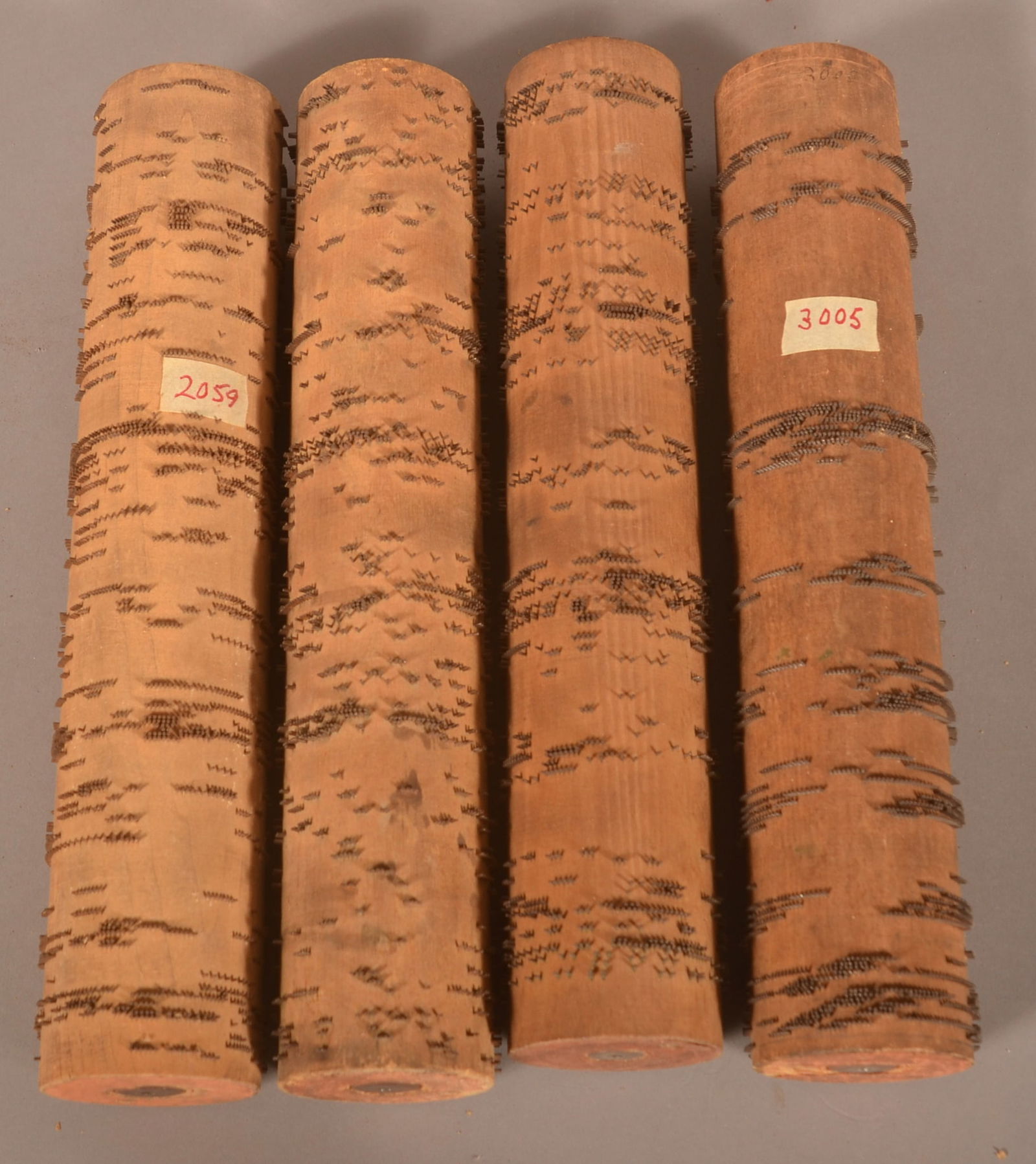 Lot of Four Original Grand Roller Organ Cobs. (1 of 3)