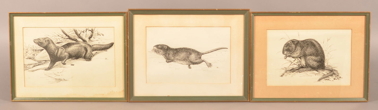Three Earl Poole Game News Wildlife Drawings. (1 of 4)