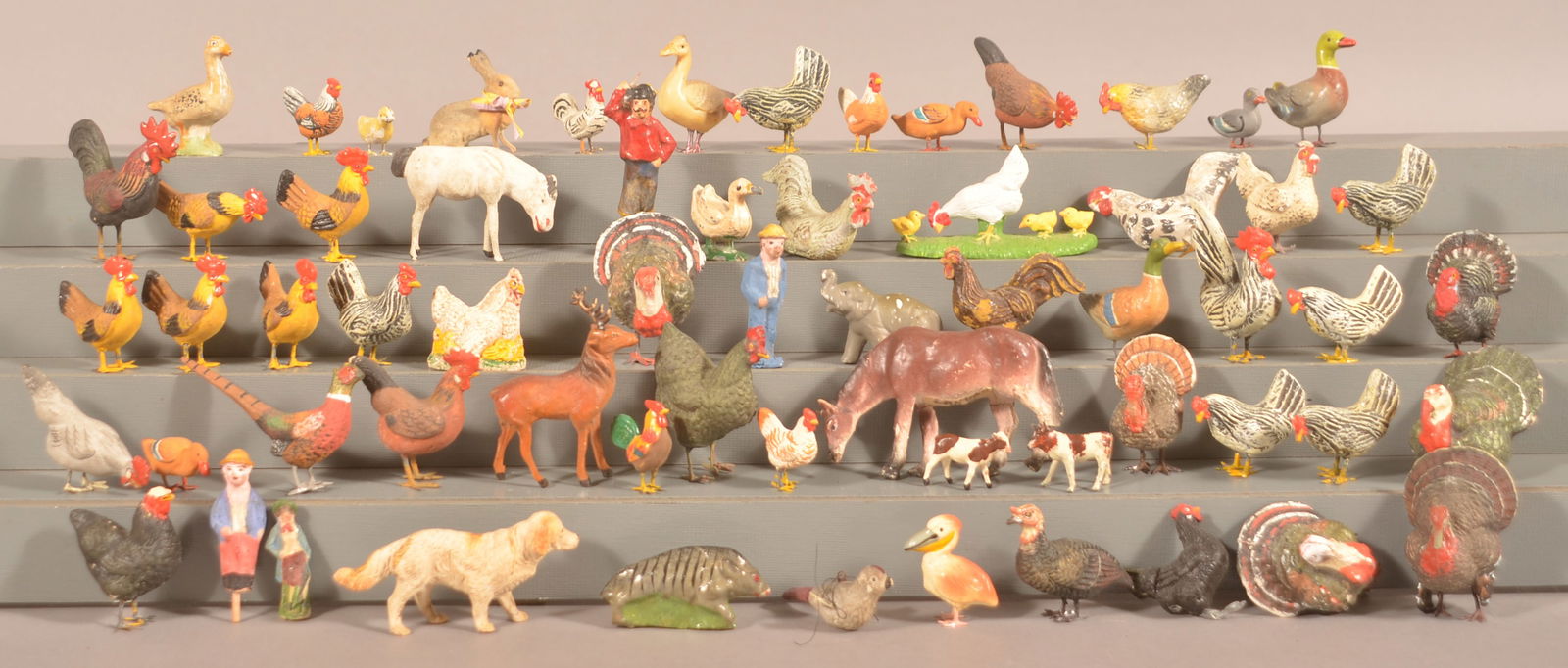 Lot Antique/Vintage Painted Composition Figures. (1 of 5)