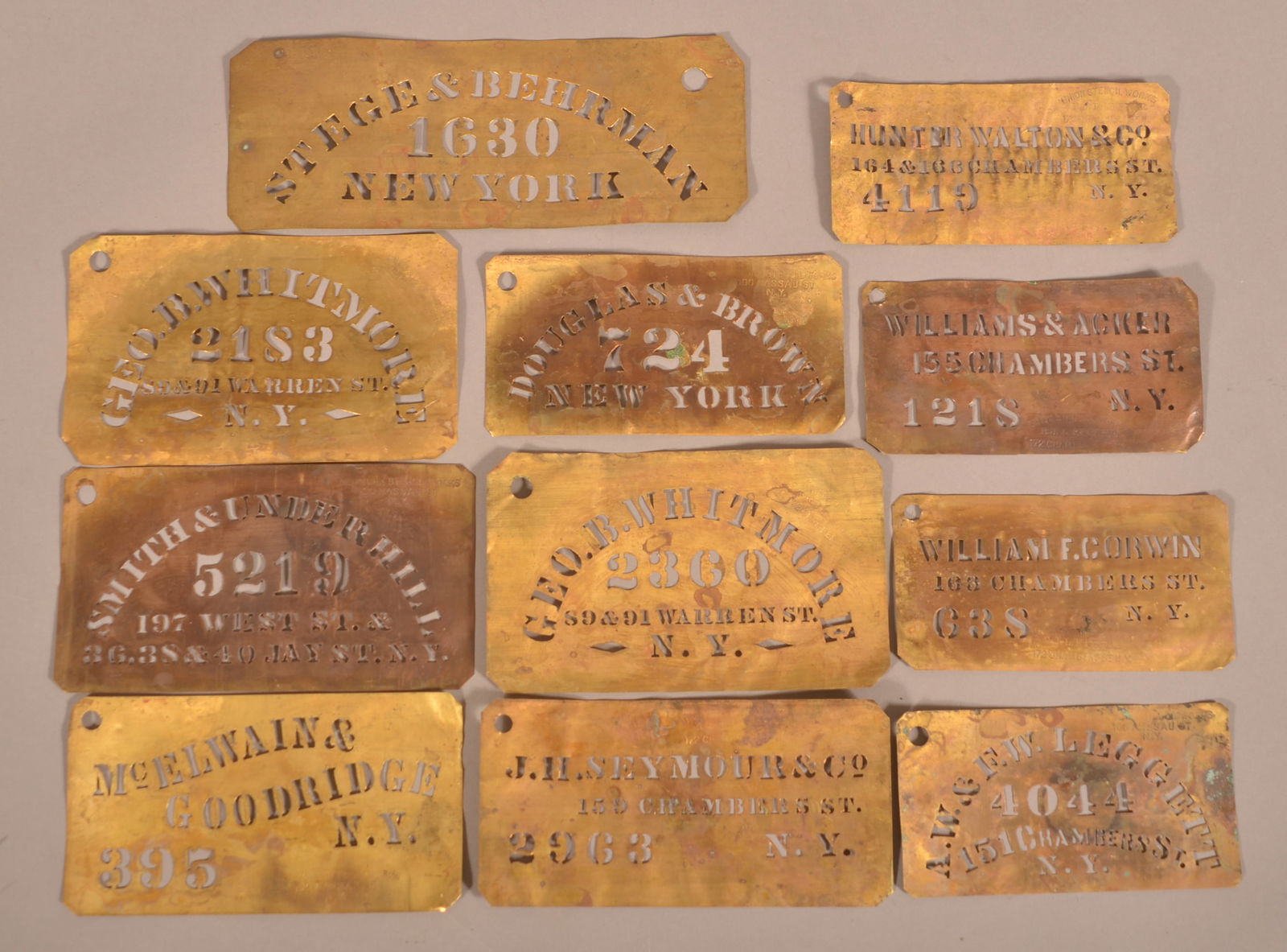 Lot of Antique Brass Stencils. (1 of 5)