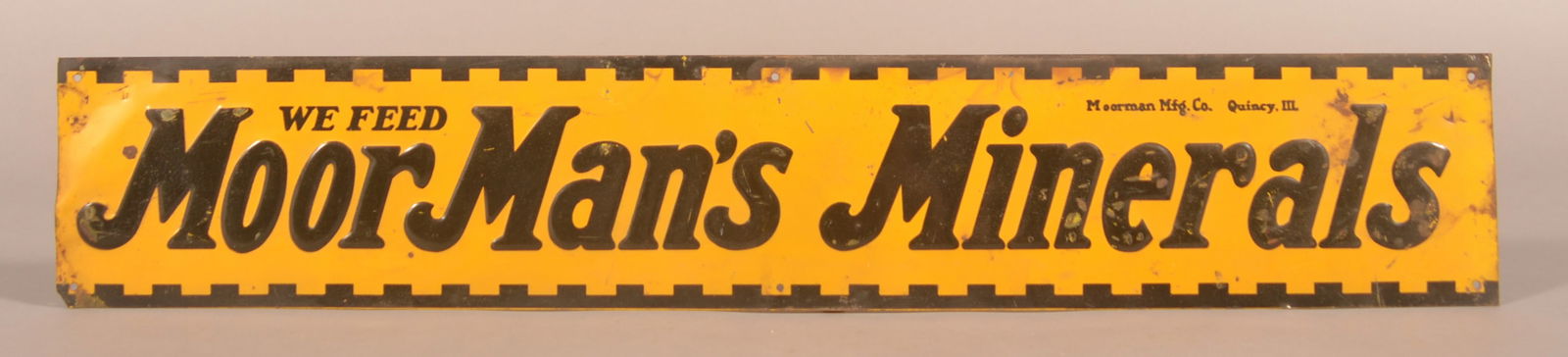 Tin MoorMan's Minerals Feed Sign. (1 of 4)