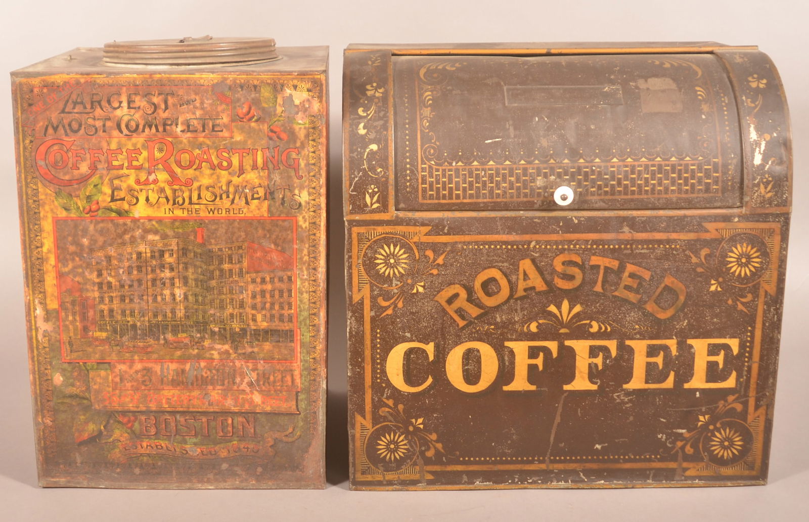 Two General Store Coffee Tin Bins. (1 of 5)