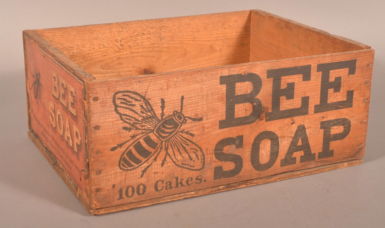 Bee Soap Paper Label & Stenciled Wood Crate. (1 of 5)