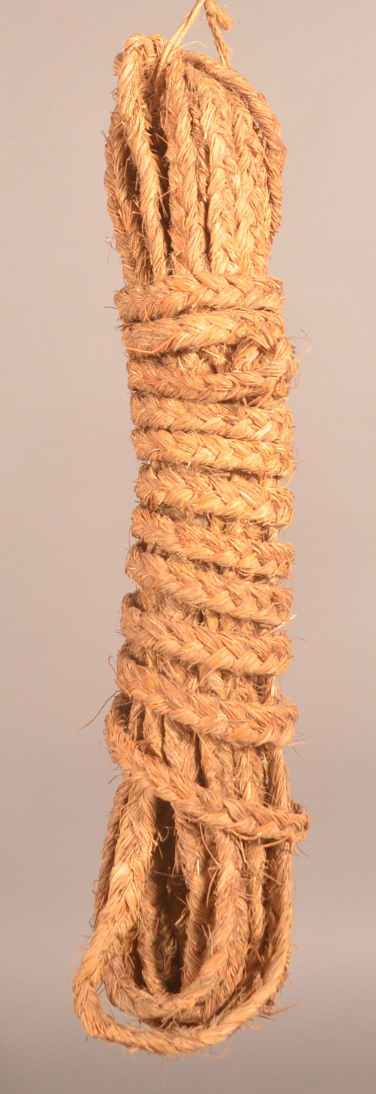 Large Coil of Natural Fiber Braided Rope (1 of 3)