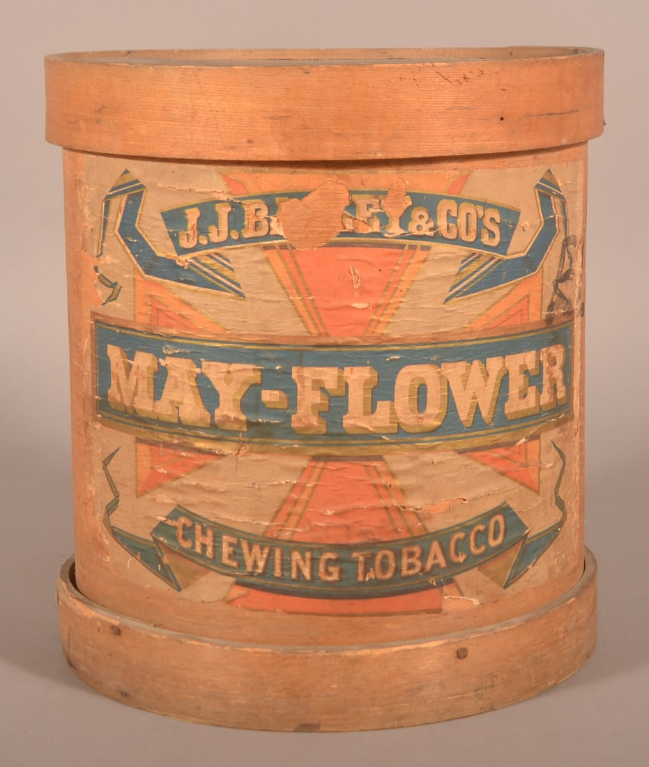 JJ Bagley's May-Flower Tobacco Wood Store Bin. (1 of 5)