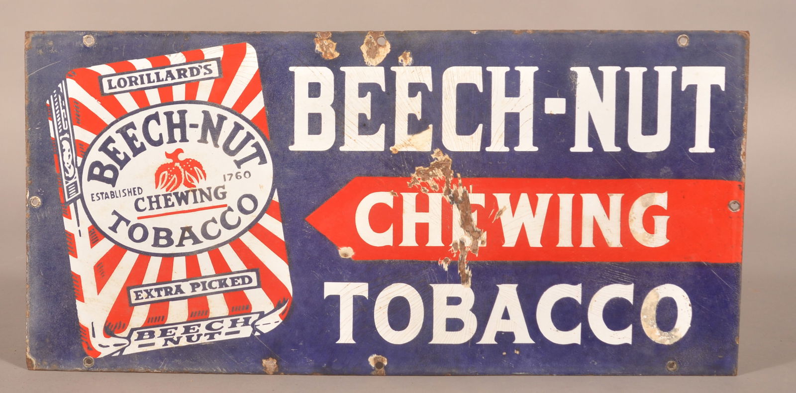 NAP  LAJOIE CHEWS RED DEVIL 　ヴィンテージ看板 NAP LAJOIE CHEWS RED DEVIL ヴィンテージ看板