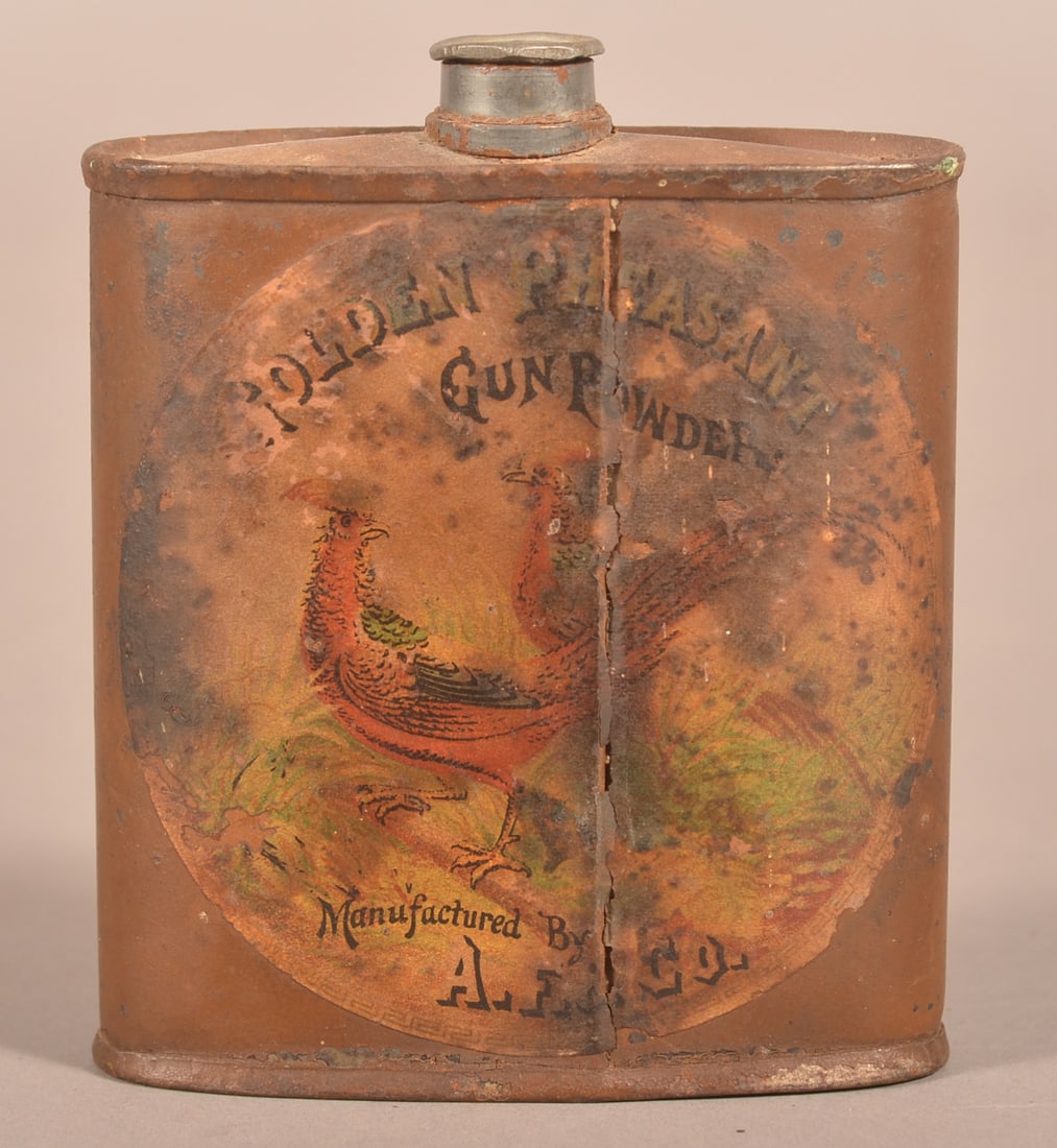 Uncommon Golden Pheasant Gunpowder Flask. (1 of 3)