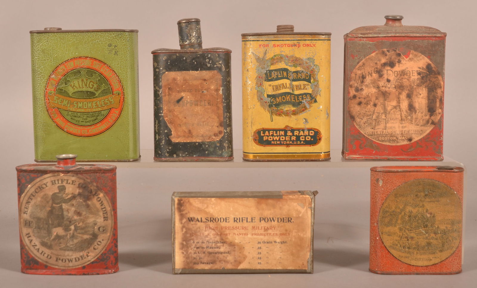 Collection of Early Gunpowder Flasks. (1 of 6)