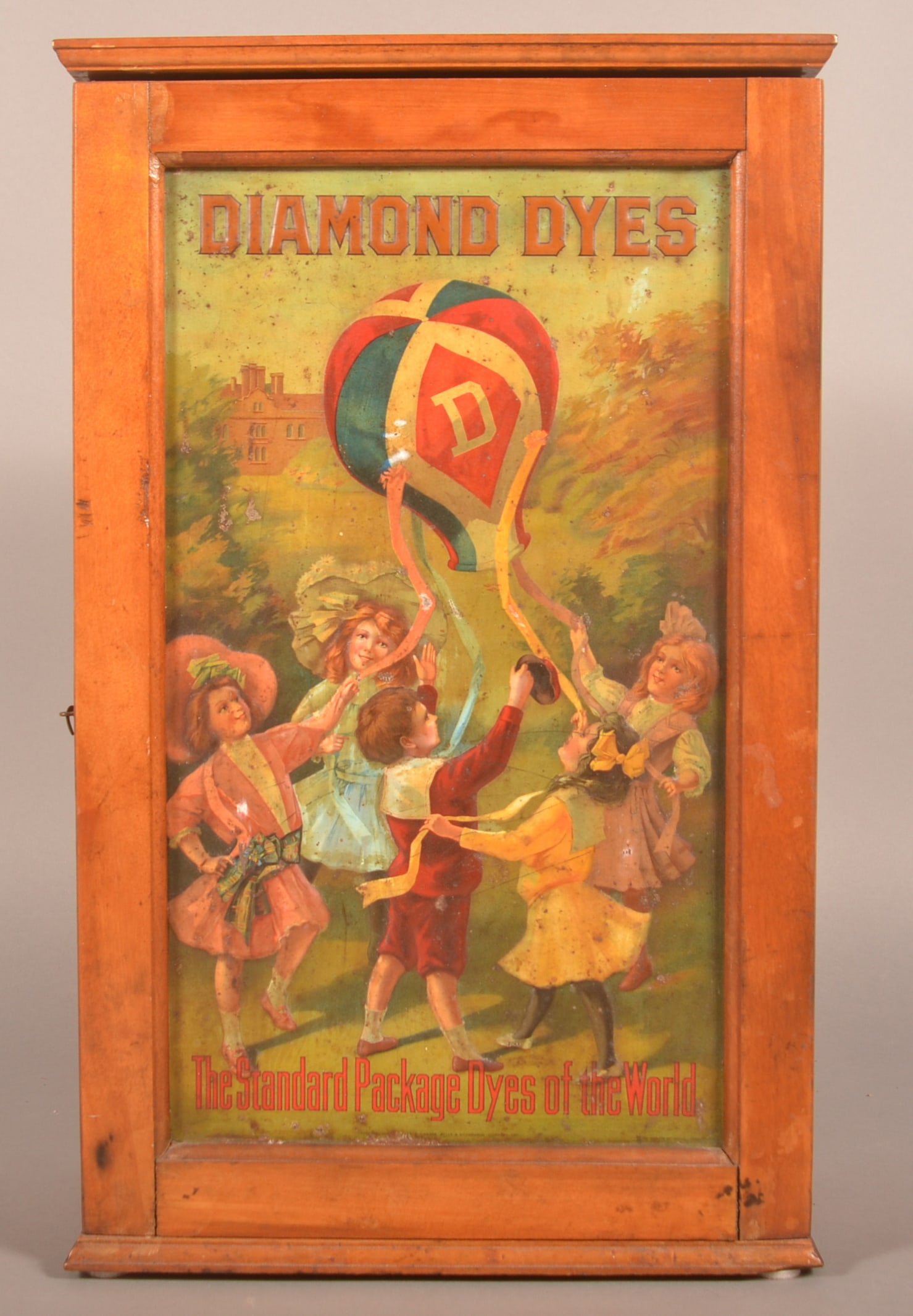 Diamond Dyes Children w/ Balloon Cherry Cabinet. (1 of 7)