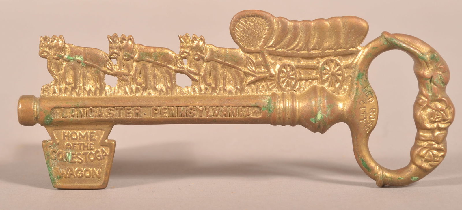 Historic City of Lancaster Pa "Key To The City".: Cast in brass and gold-plated by Lancaster Malleable and designed by Thomas Blank & Ralph Getz, it was meant to be given to notable citizens and visiting dignitaries. The first key was given away in 1