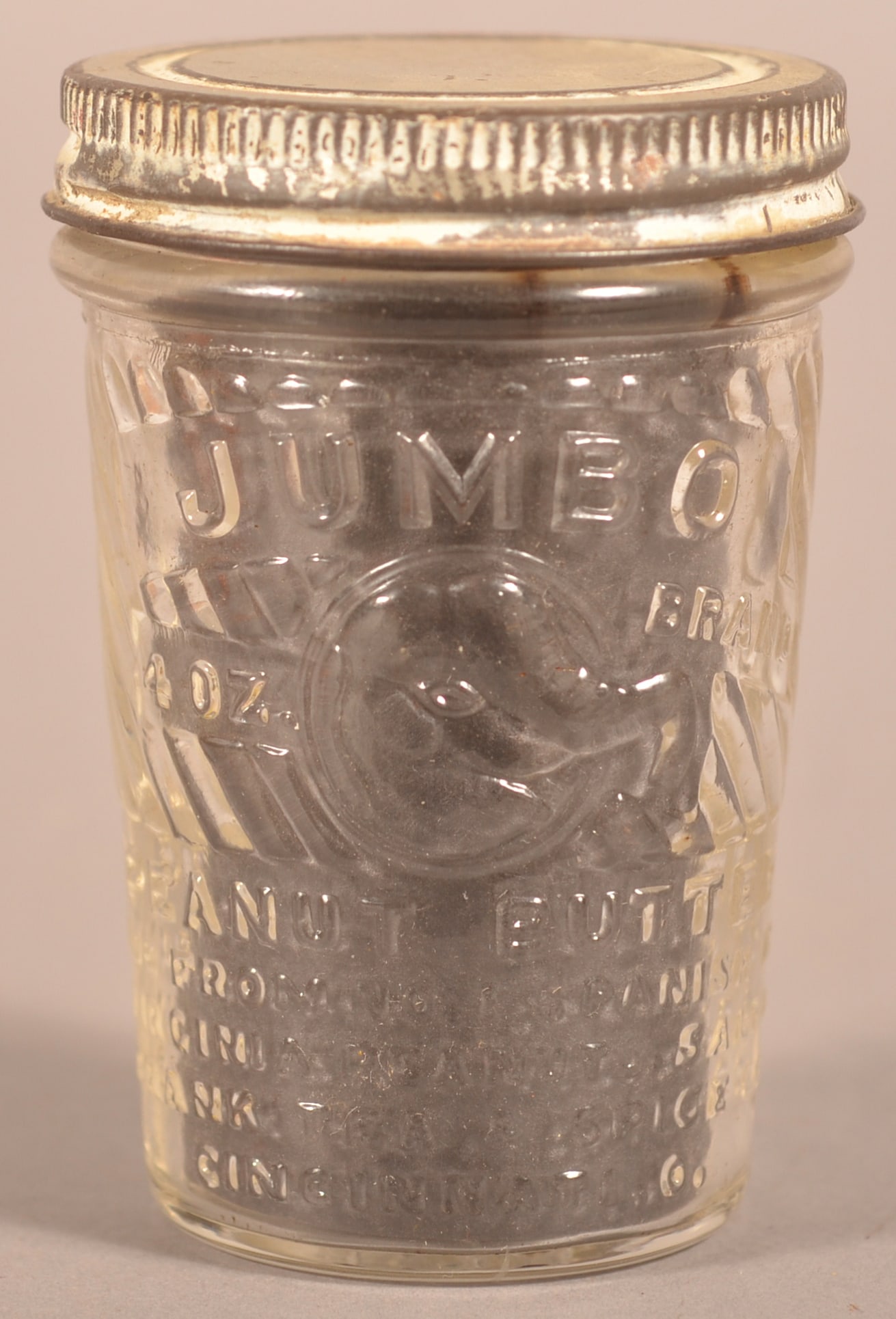 Small Size "Jumbo" Peanut Butter Glass Jar. (1 of 4)