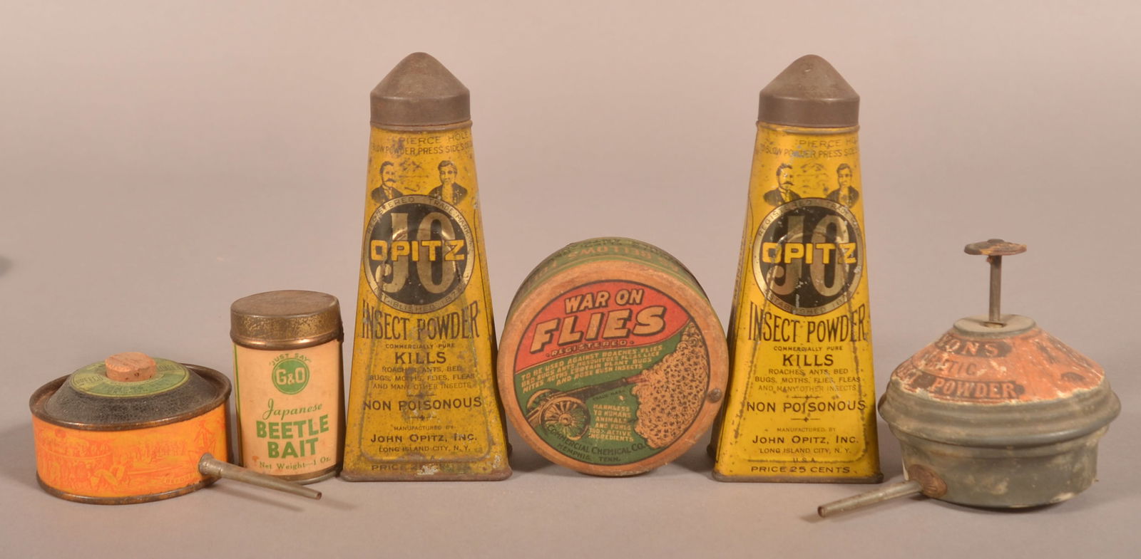 Group of Insecticide Advertising Tins & Containers. (1 of 3)