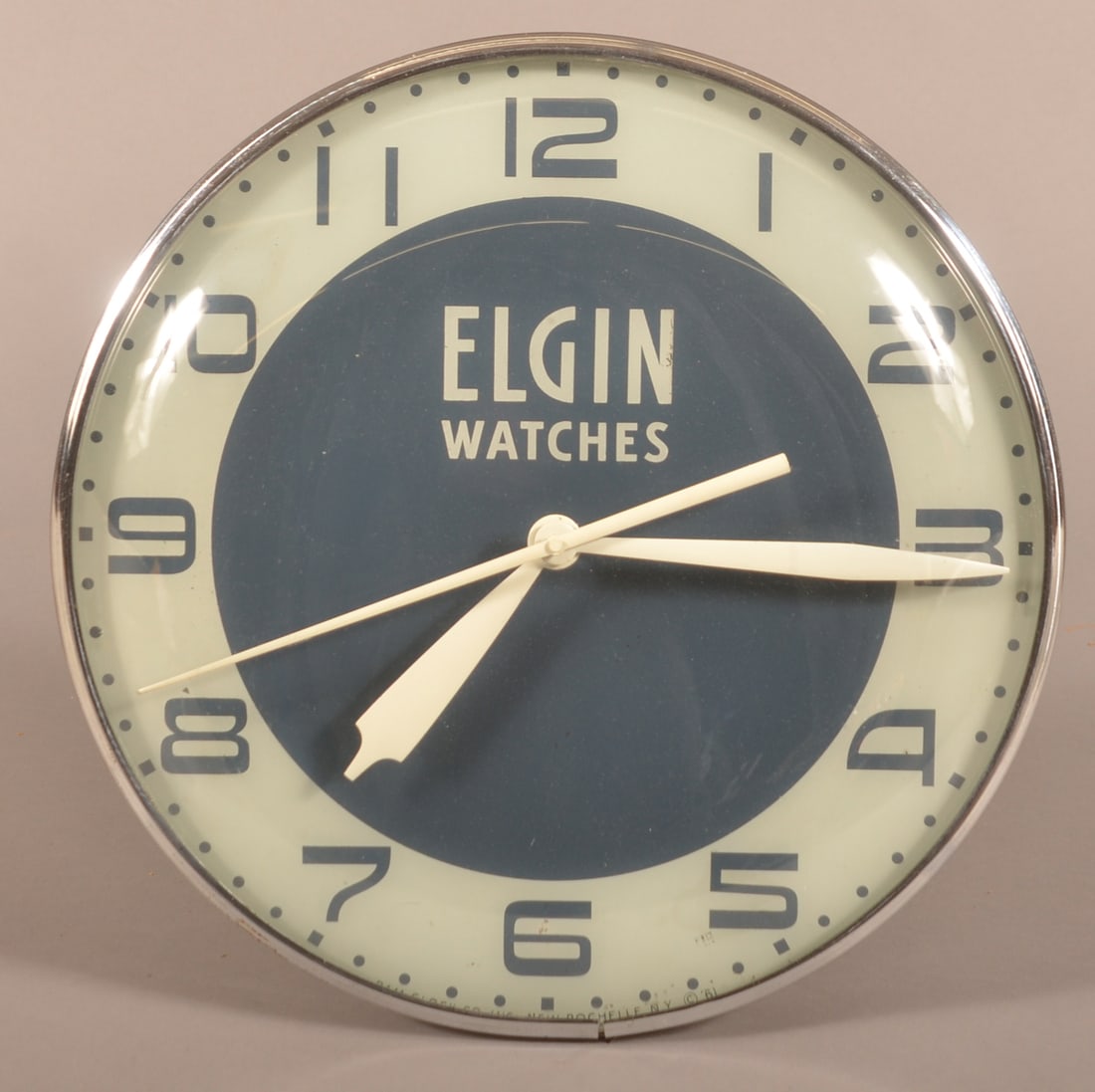 Vintage Elgin Watches Lighted Advertising Clock. (1 of 5)