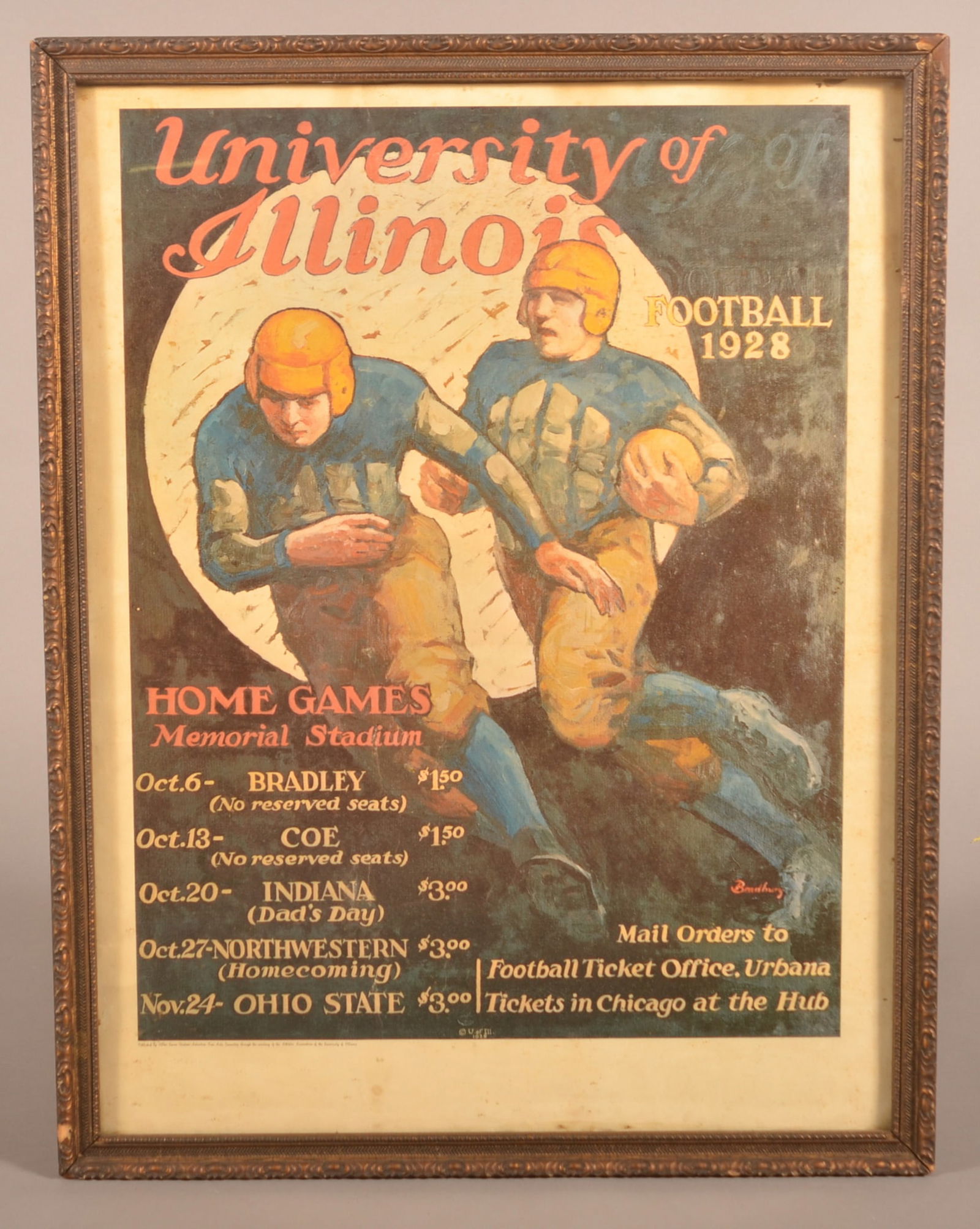 1928 University of Illinois Football Schedule. (1 of 3)