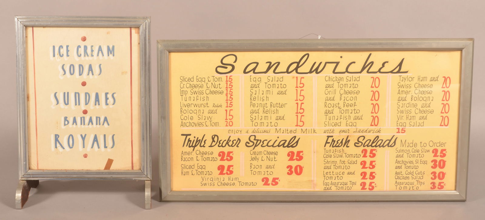 Two Classic 1930s Diner Signs. (1 of 6)