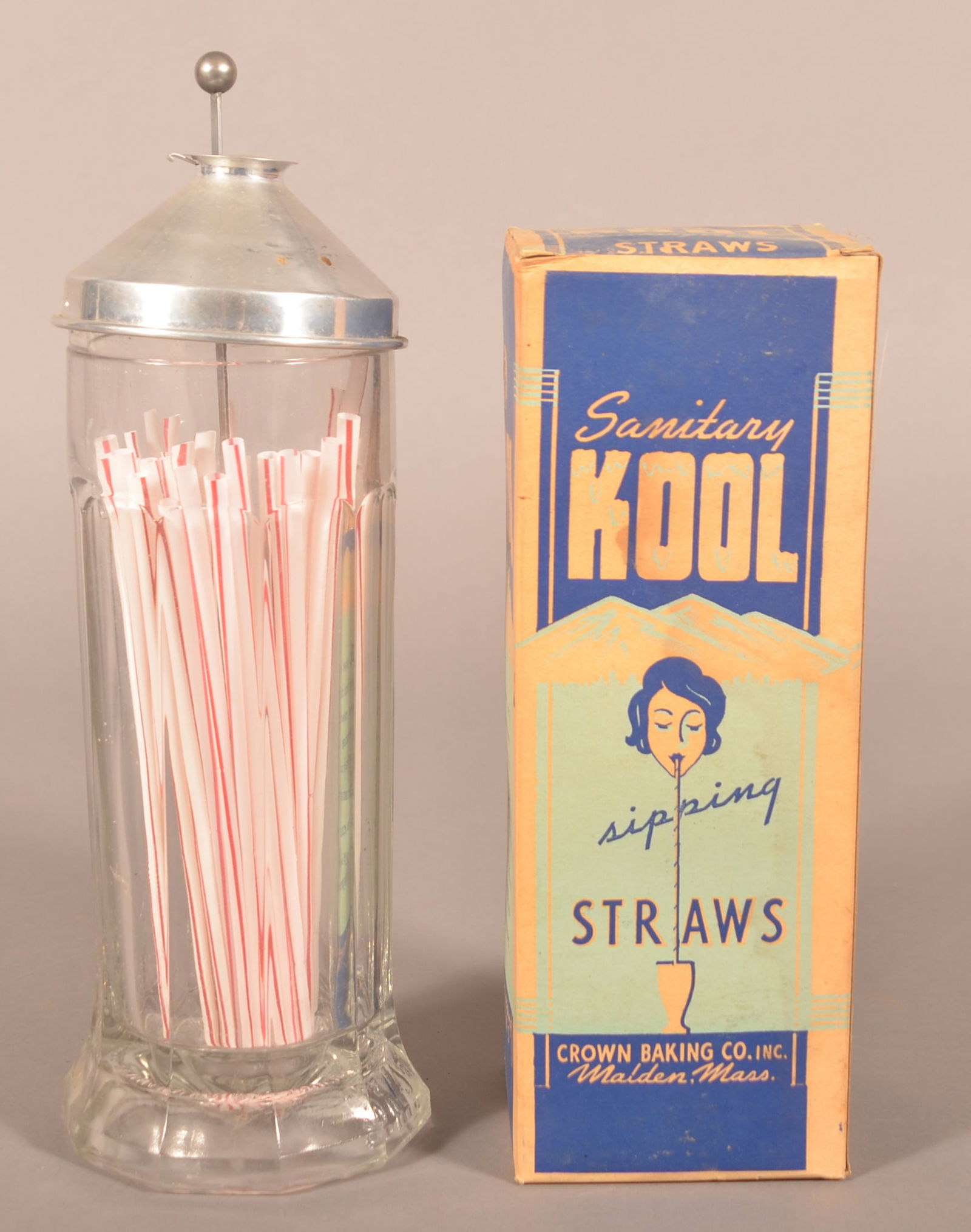 Nice Pair of 1930s Soda Fountain Items. (1 of 4)