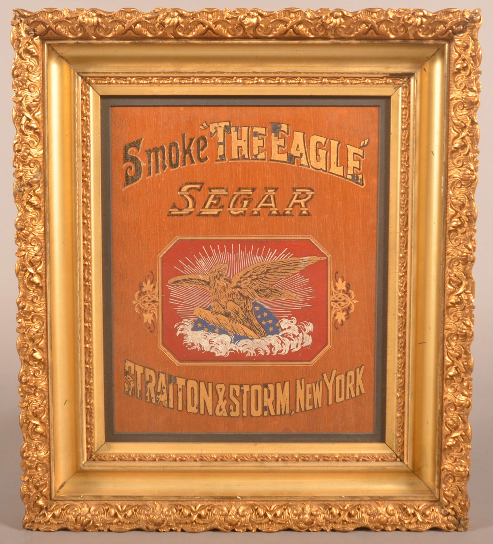 Great "Smoke The Eagle Segar" Wood Sign. (1 of 3)