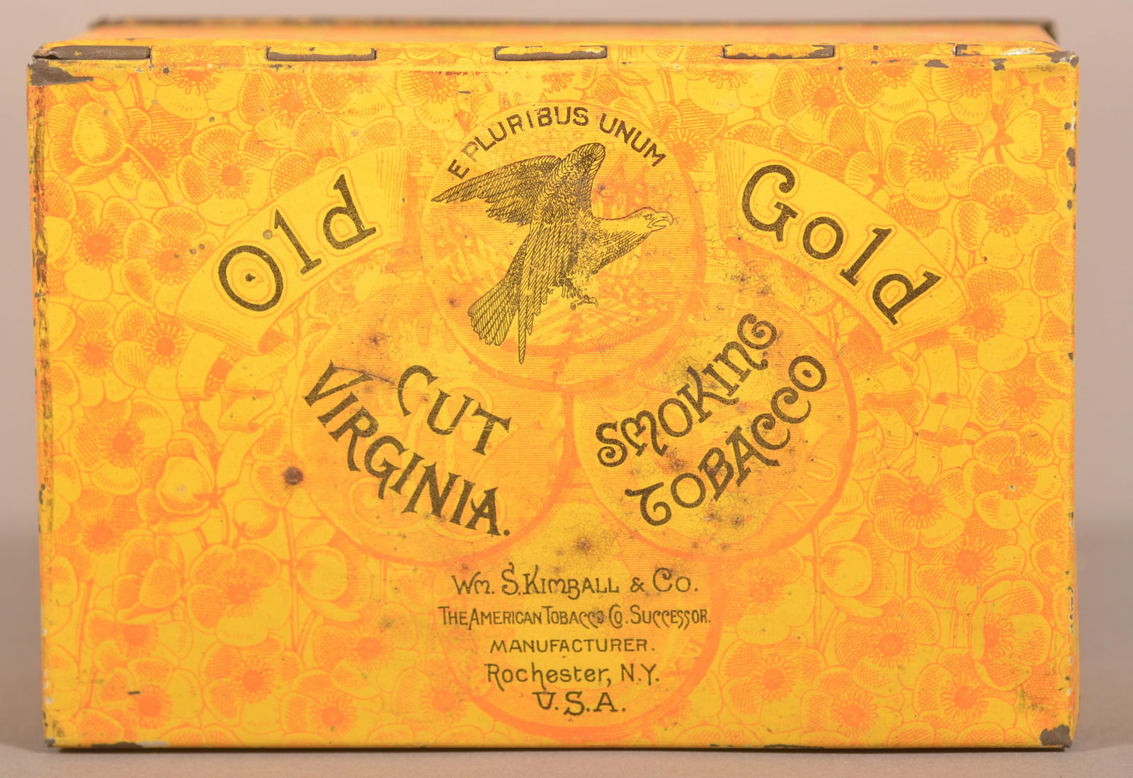 Old Gold, Rochester, NY Smoking Tobacco Tin. (1 of 4)