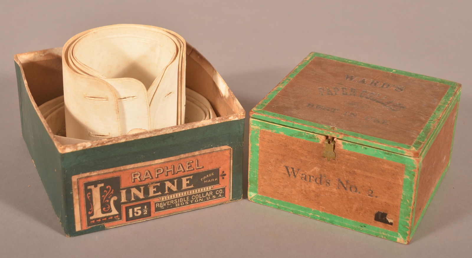 Group of Early Collar Boxes and Shirt Collars. (1 of 4)
