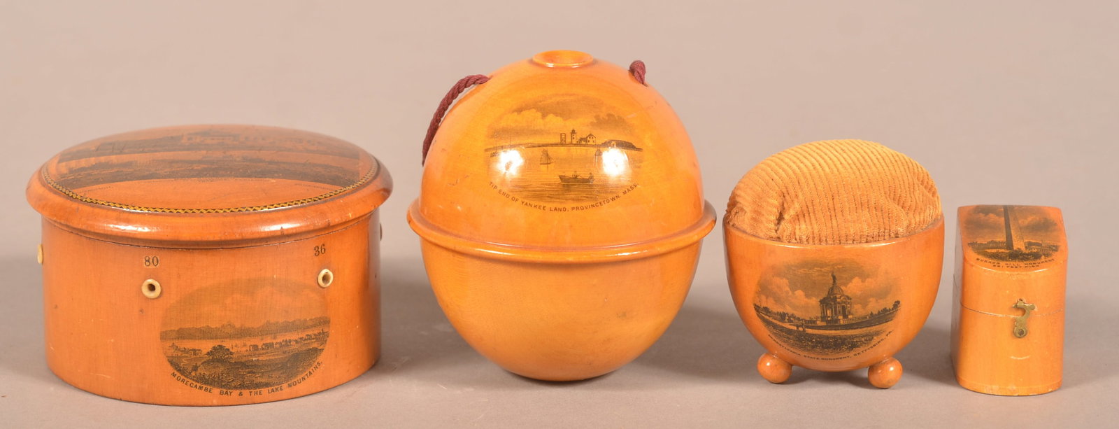 Four Mauchlin American Views Sewing Accessories. (1 of 10)